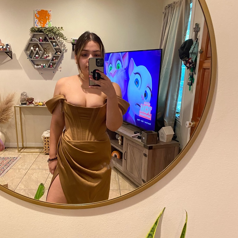 House of CB Loretta Dress in Toffee size M